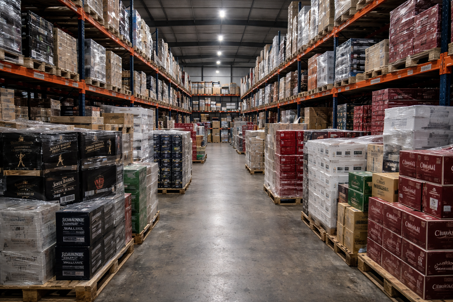 Organized alcoholic beverages stock in bonded warehouse