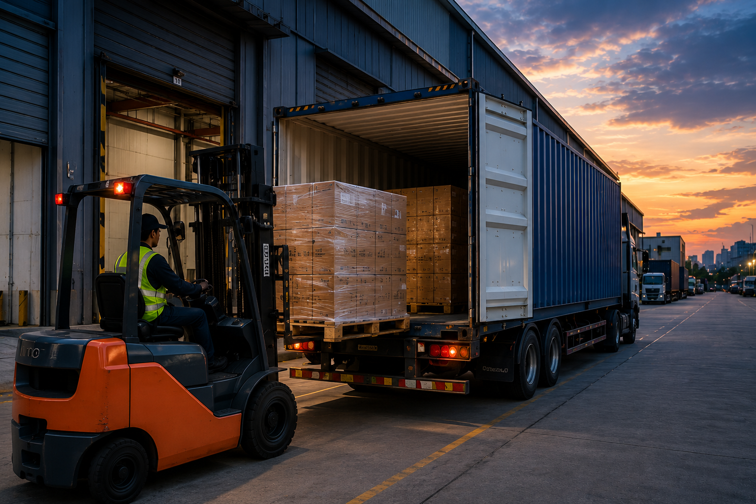 Warehouse loading operation for professional spirits distribution