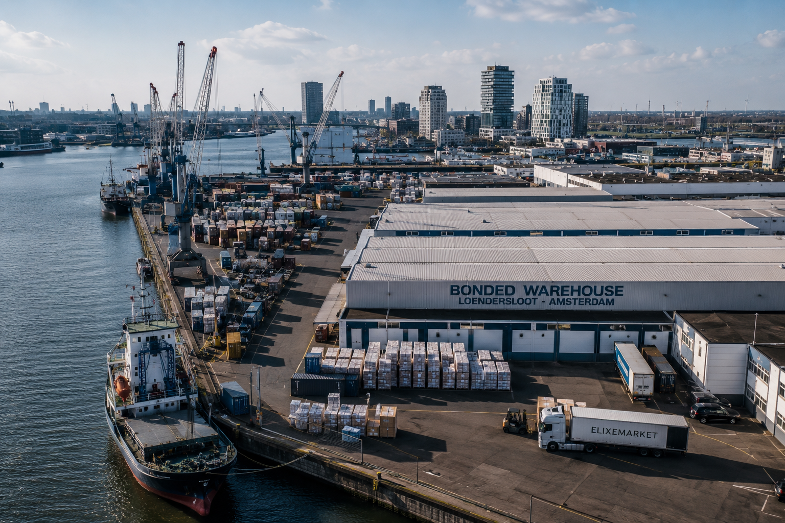 International spirits trade infrastructure in bonded warehouse environments