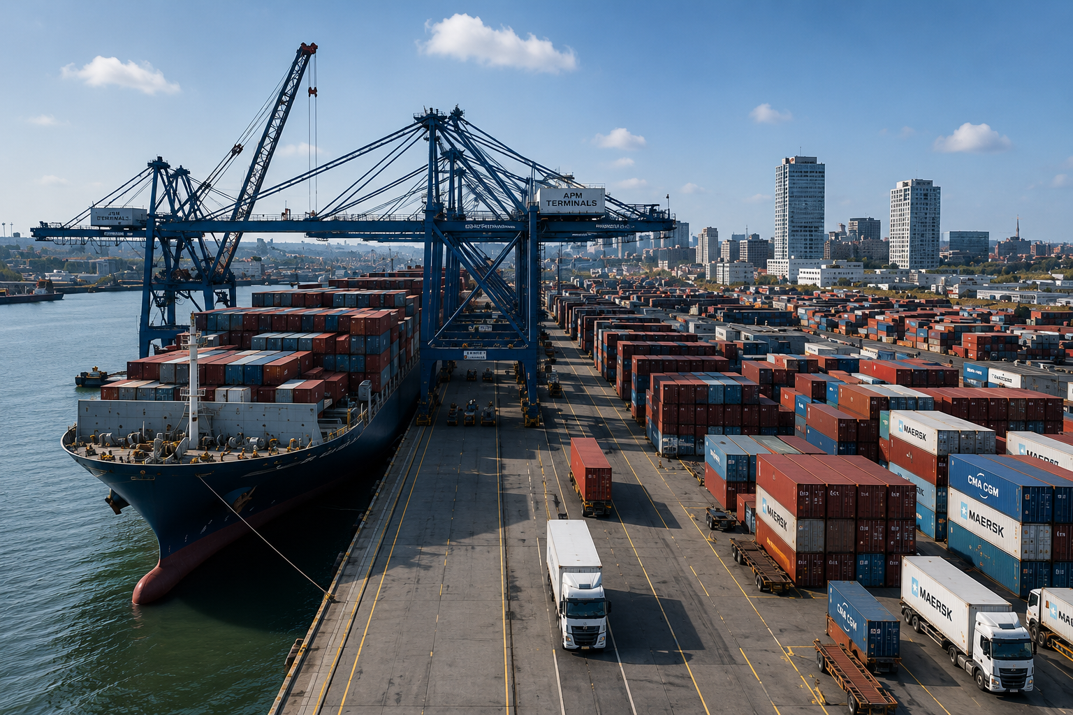 European port logistics for bonded warehouse trading